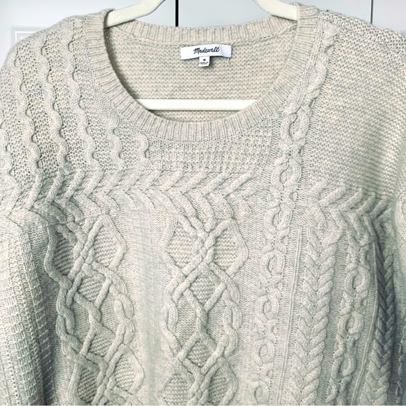 MADEWELL 100% Wool Cream Sweater. - Picture 2 of 8